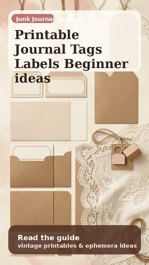 Printable Journal Tags and Labels for Handmade Journals pin 1