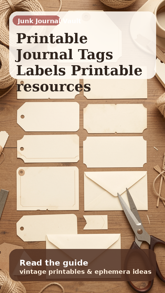 Printable Journal Tags and Labels for Handmade Journals pin 2