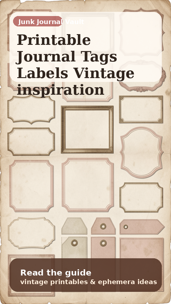Printable Journal Tags and Labels for Handmade Journals pin 3